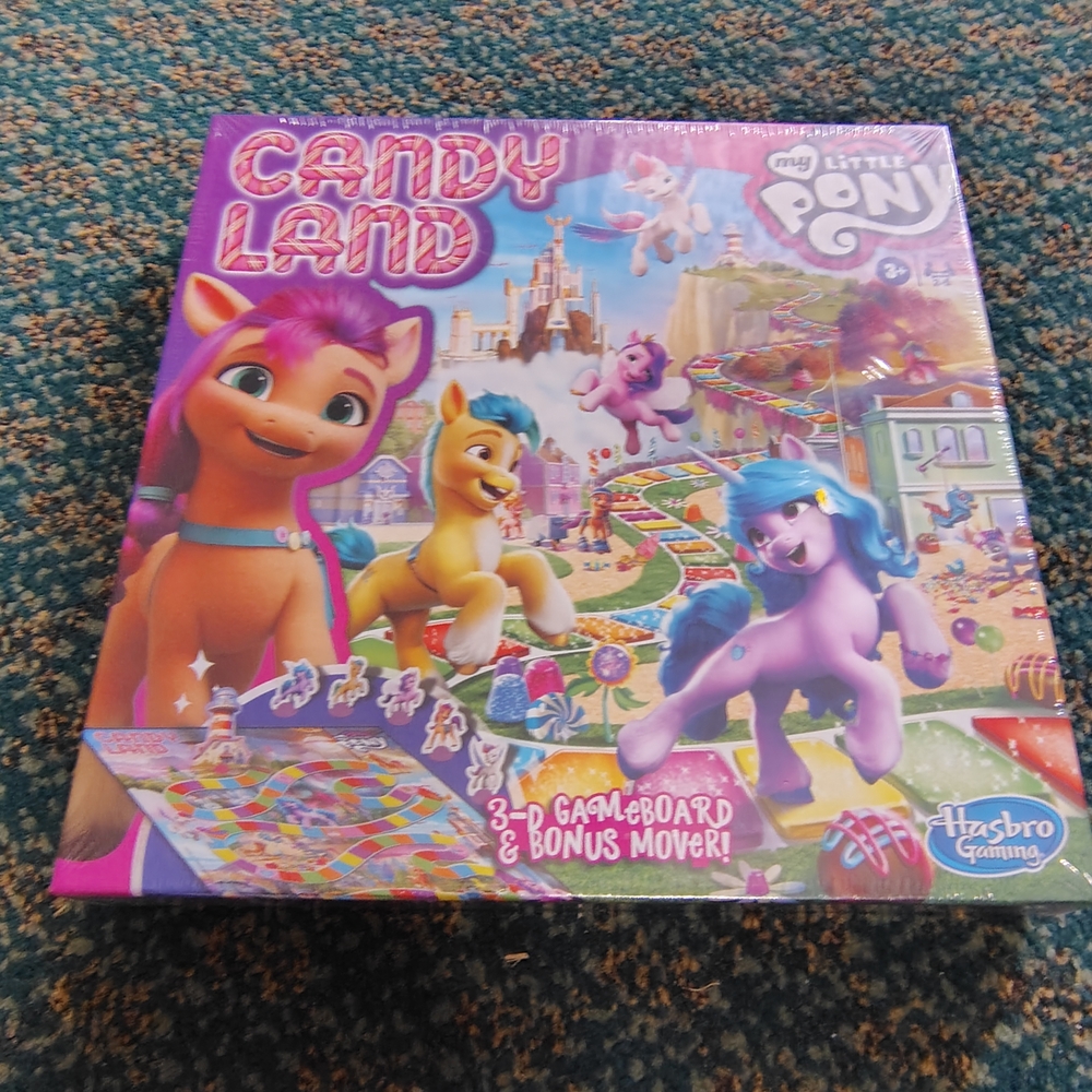 Hasbro My Little Pony Candy Land Board Game - Purple, Pink, Blue Artwork